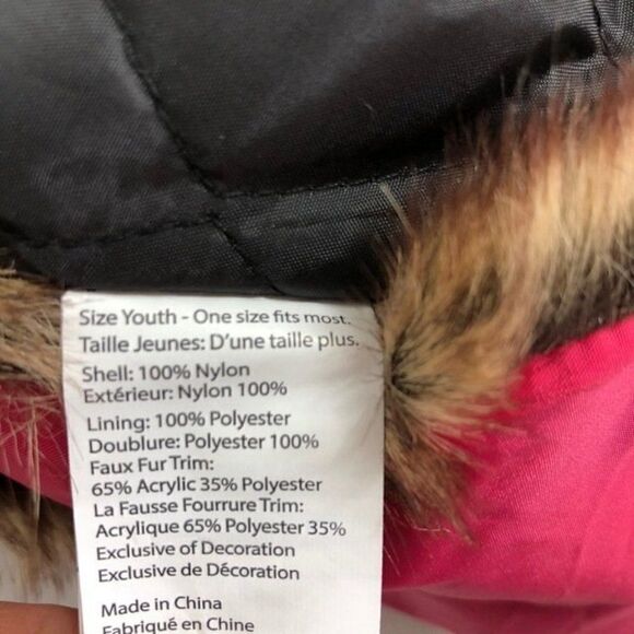 BASS PRO SHOP Winter Hat OS Youth Pink Trapper - Picture 3 of 4